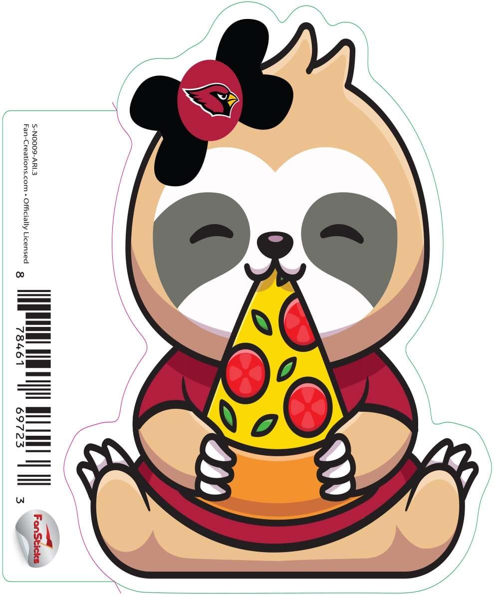 Fan Creations Arizona Cardinals 3in Decal Sloth