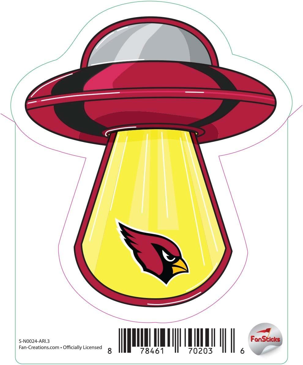 fan creations Arizona Cardinals 3in Decal UFO Beam