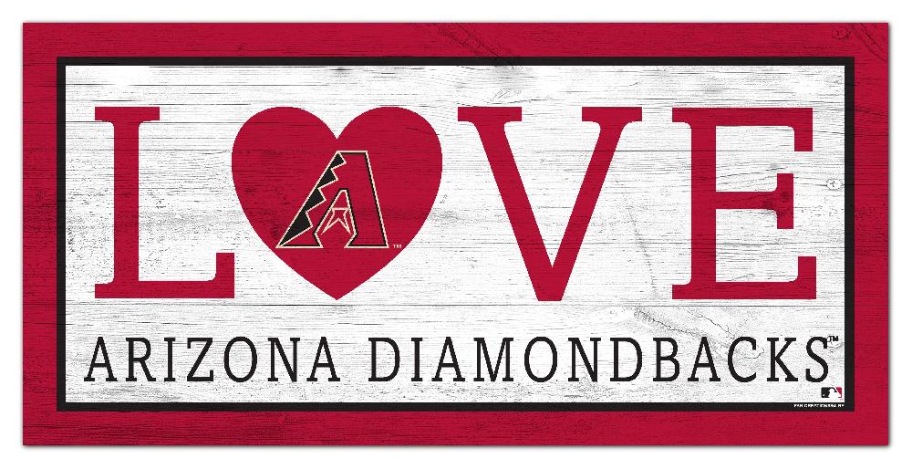 fan creations Arizona Diamondbacks Love 6x12 Sign