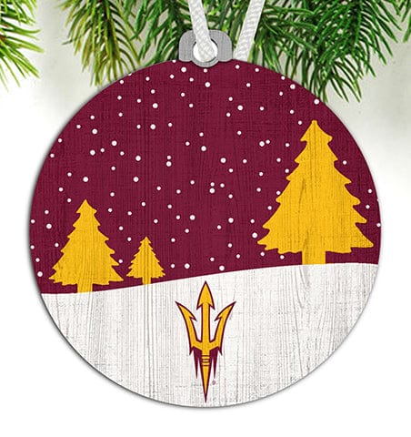 fan creations Arizona State Snow Scene Ornament