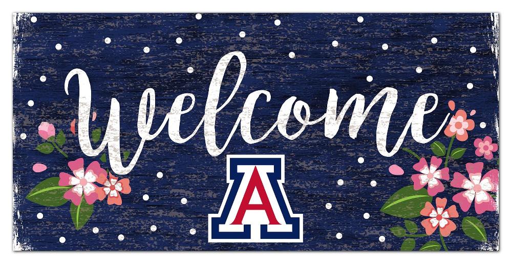 fan creations Arizona Welcome Floral 6x12 Sign