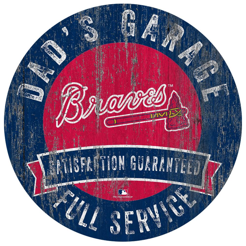 fan creations Atlanta Braves Dad's Garage Sign