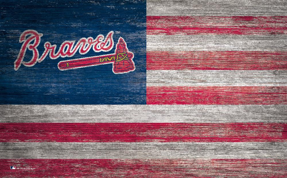 fan creations Atlanta Braves Distressed Flag 11x19
