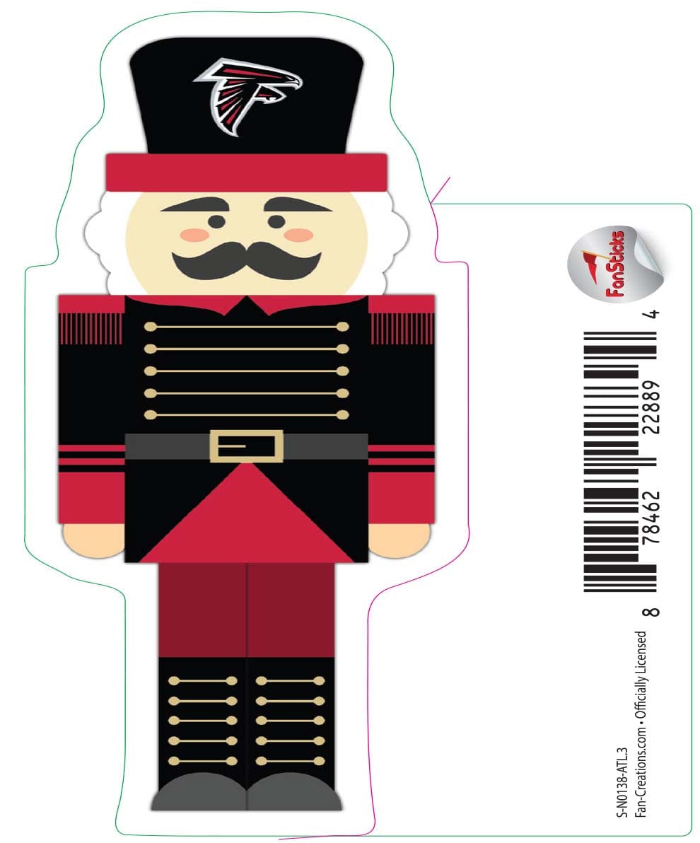 fan creations Atlanta Falcons 3in Decal "Nutcracker"