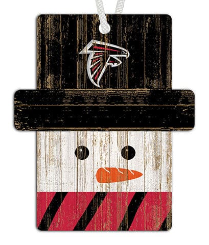 fan creations Atlanta Falcons Snowman Ornament