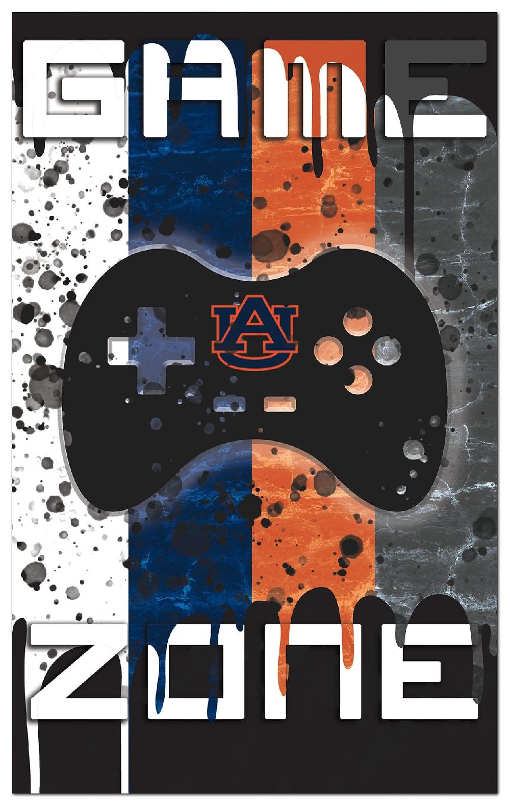 fan creations Auburn Color Grunge Game Zone 11x19