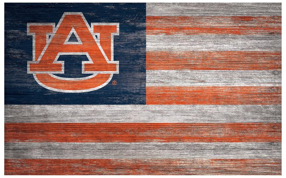fan creations Auburn Distressed Flag 11x19
