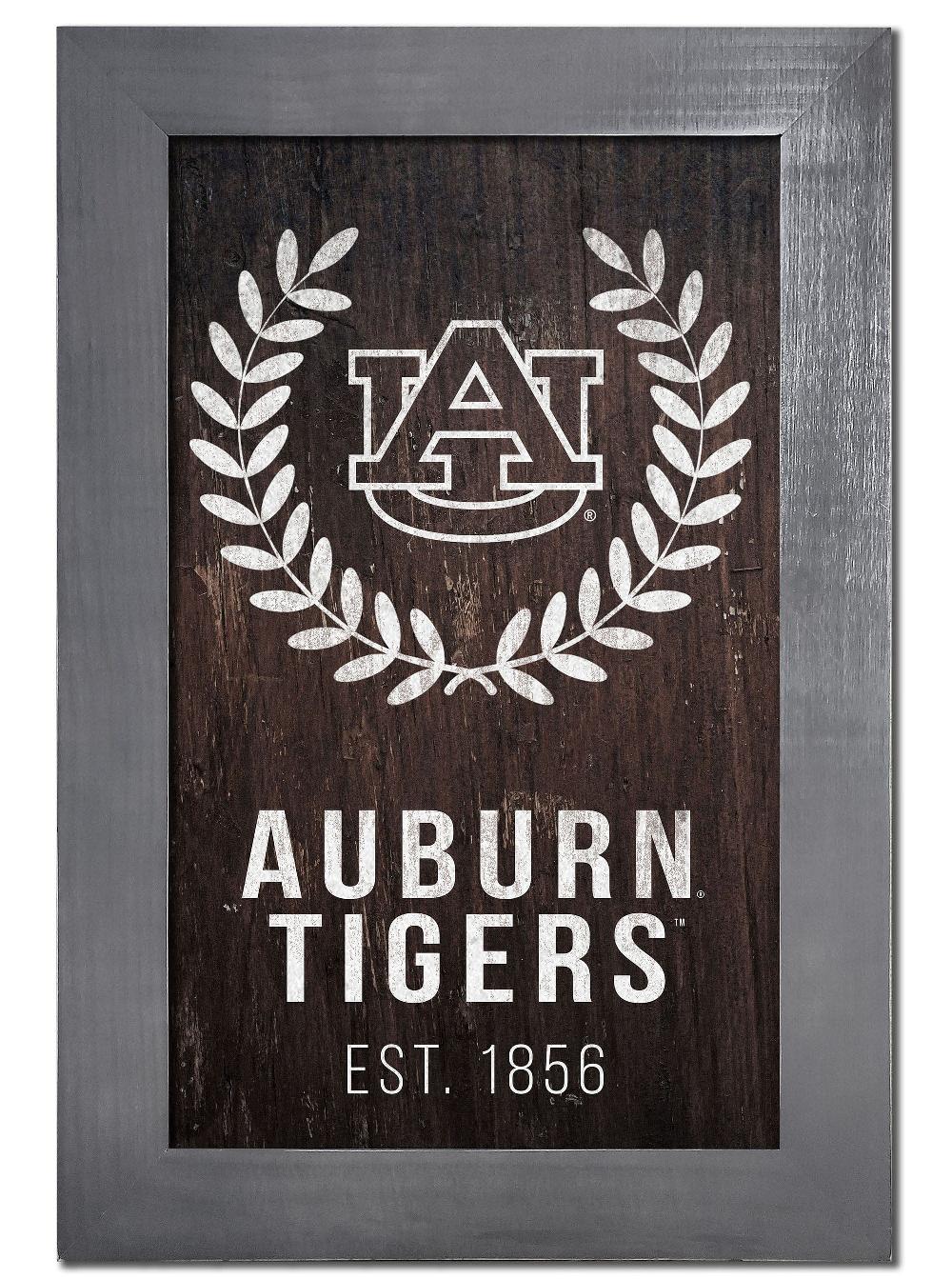fan creations Auburn Laurel Wreath 11x19 Framed