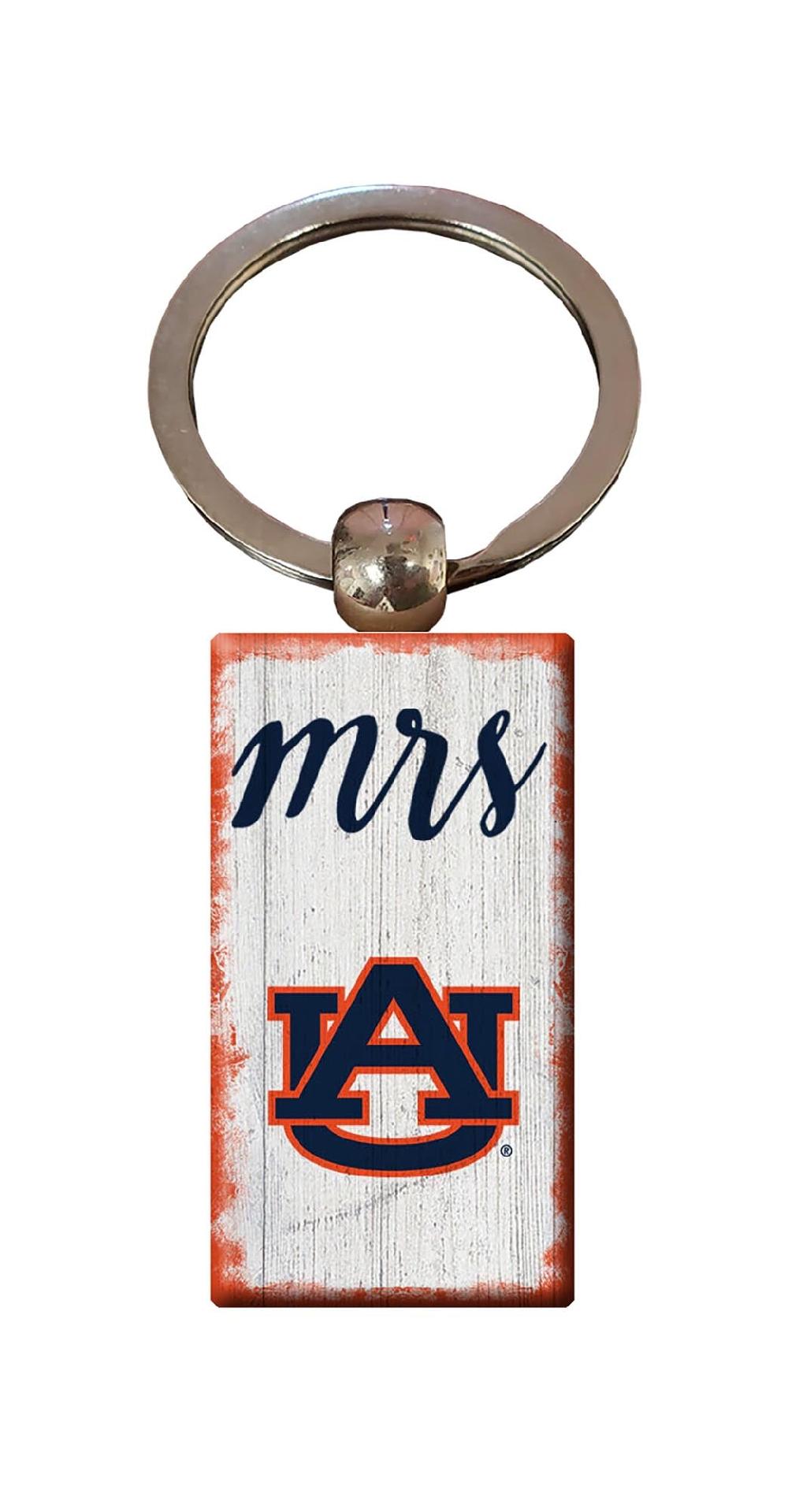 fan creations Auburn Script Mrs Keychain