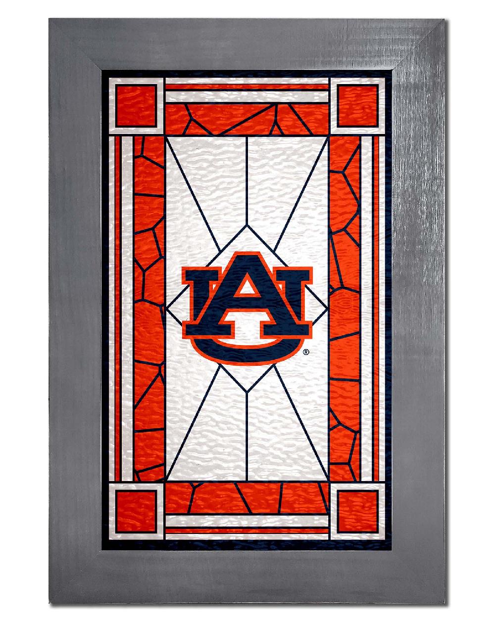 fan creations Auburn Stained Glass 11x19 Frame