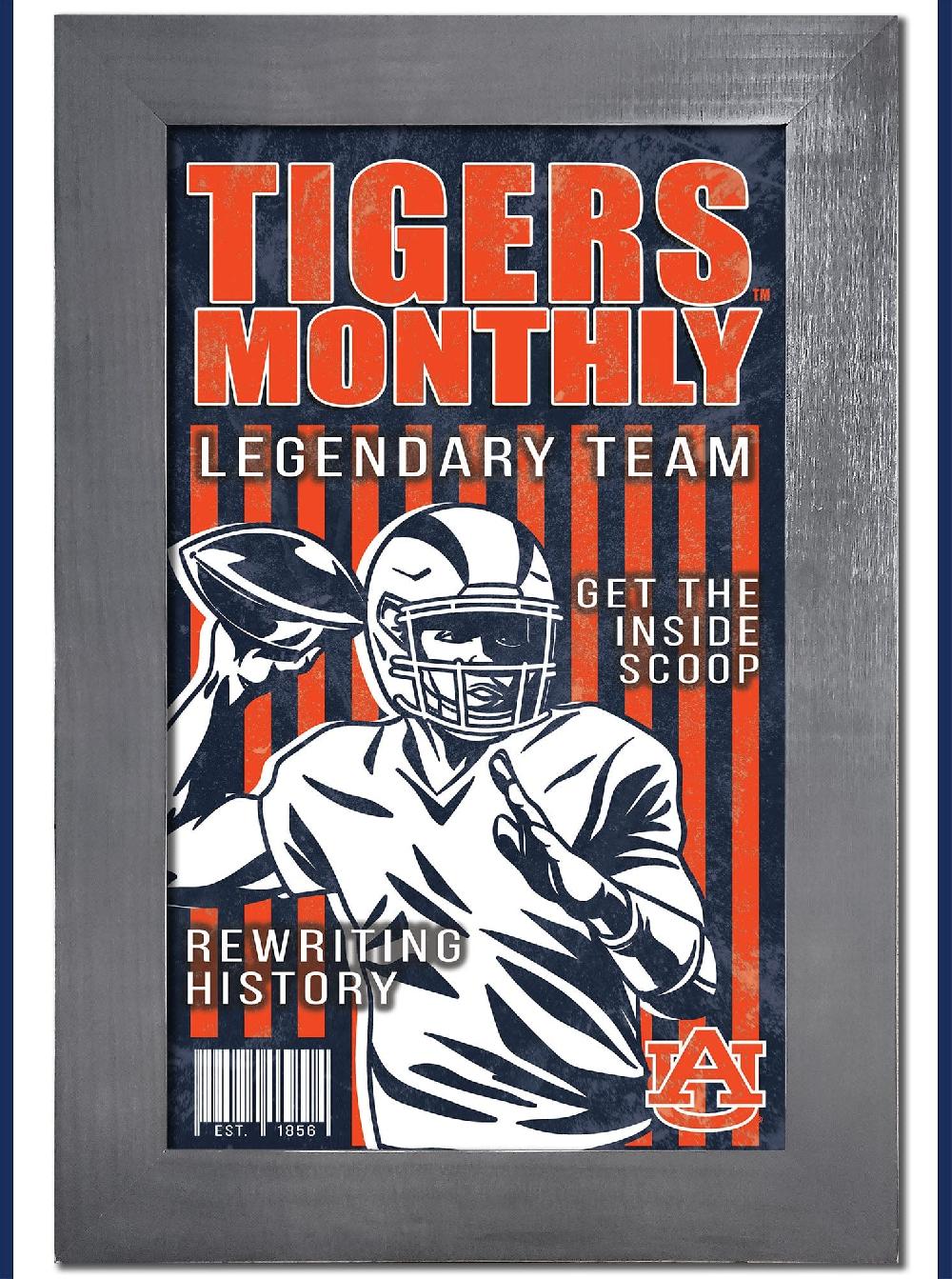 fan creations Auburn Team Monthly Frame 11x19