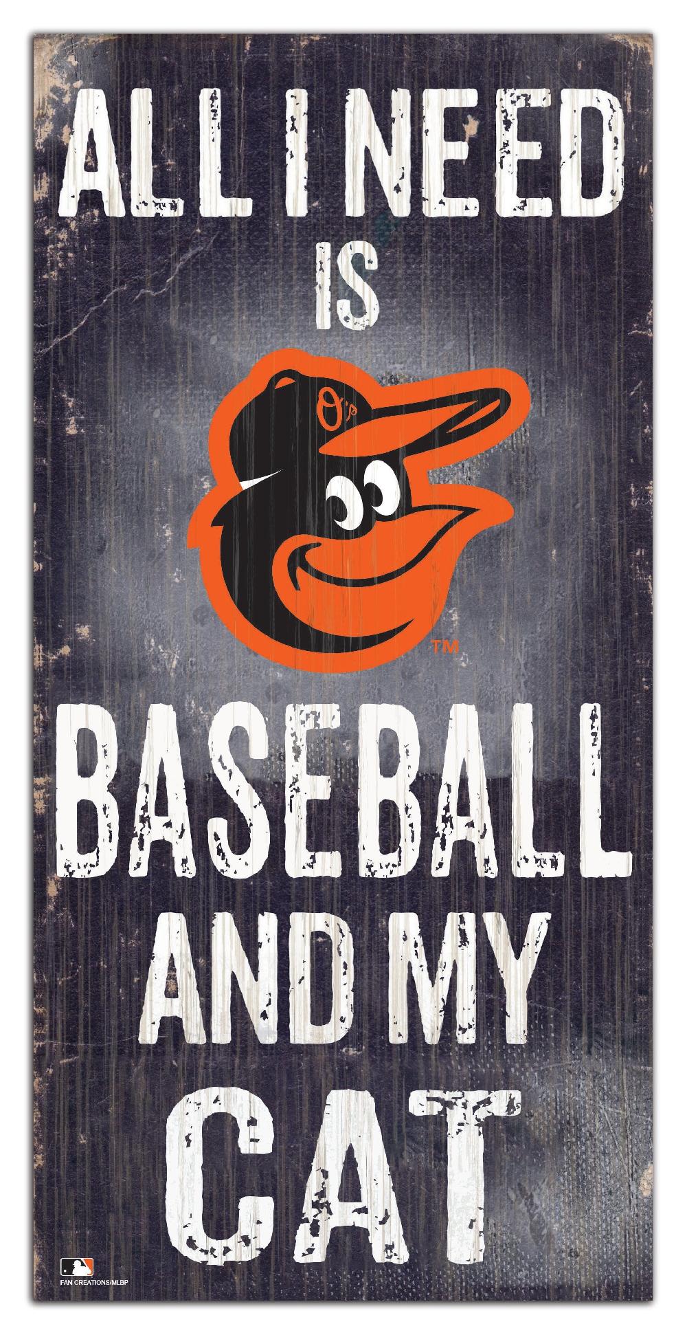 fan creations Baltimore Orioles My Cat 6x12 Sign
