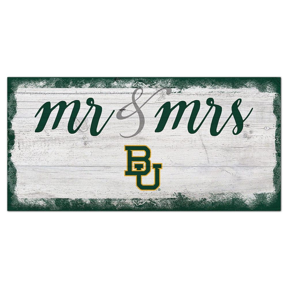 fan creations Baylor Script Mr & Mrs 6x12 Sign
