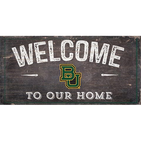 fan creations Baylor Welcome Distressed 6 x 12