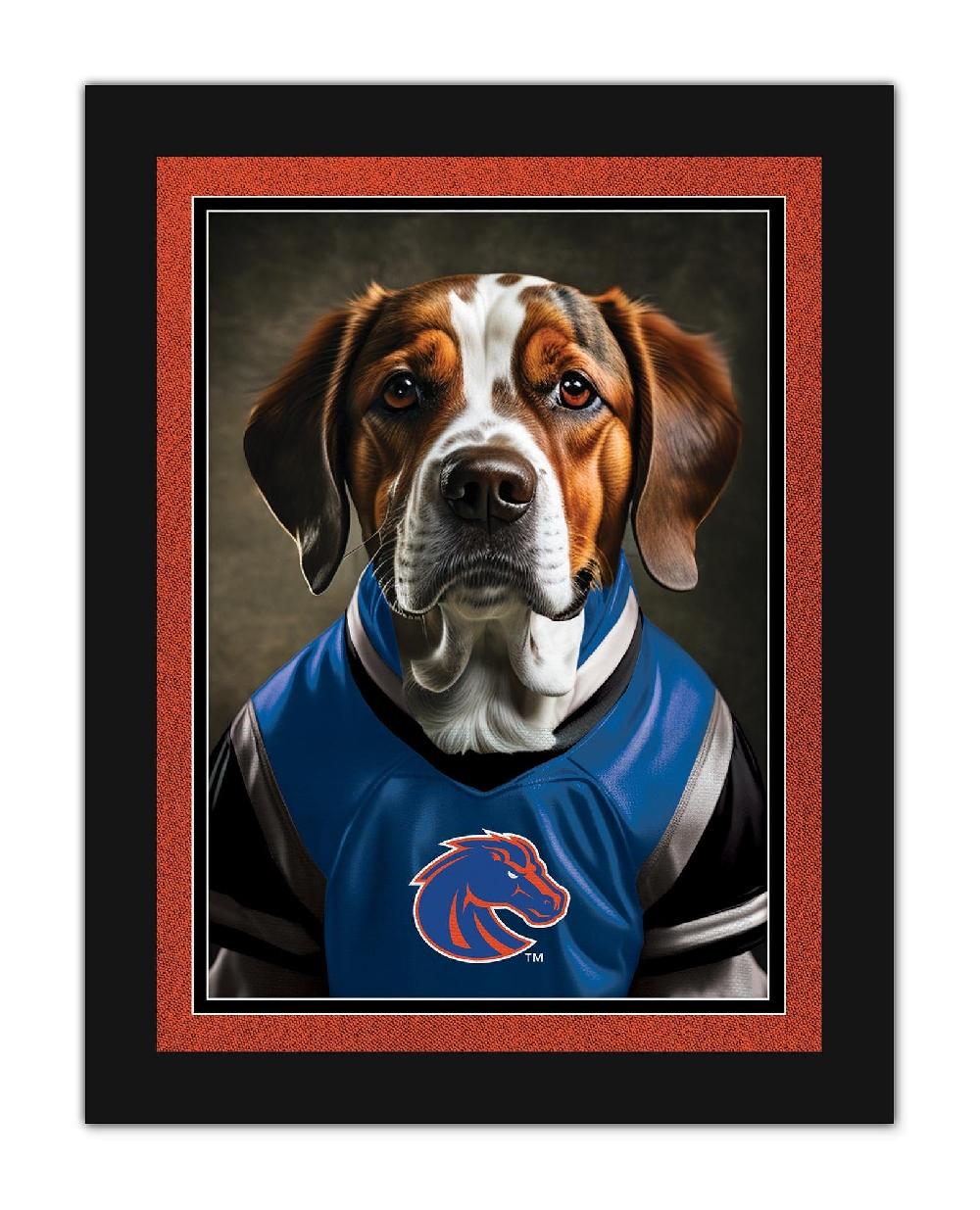 fan creations Boise State Dog in Team Jersey 12x16