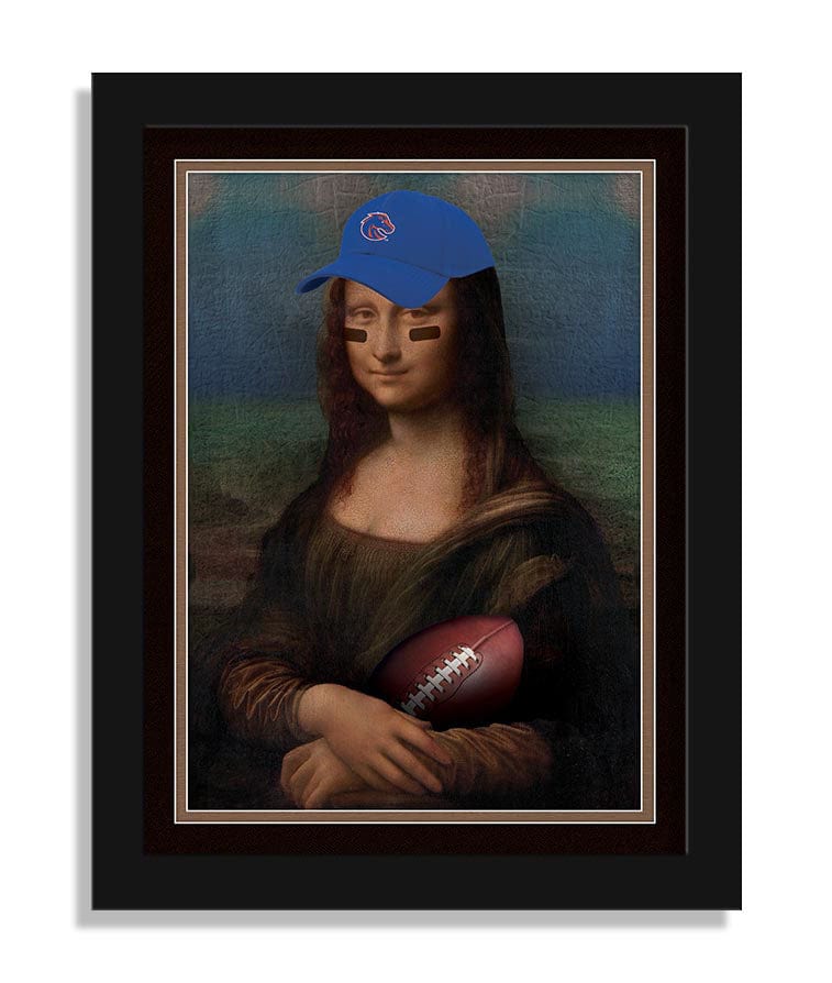 fan creations Boise State Mona Lisa Fan 12x16
