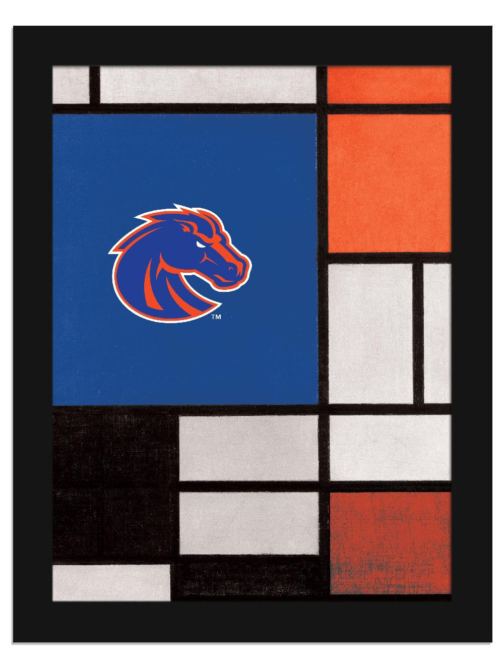 fan creations Boise State Team Composition 12x16