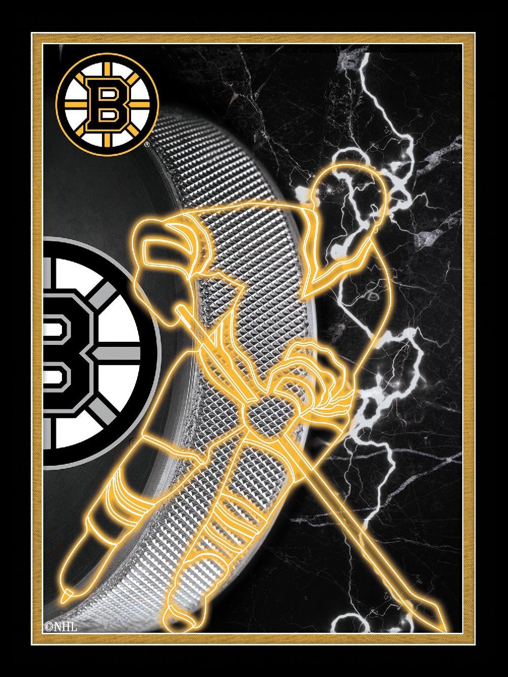 fan creations Boston Bruins Neon Player 12x16