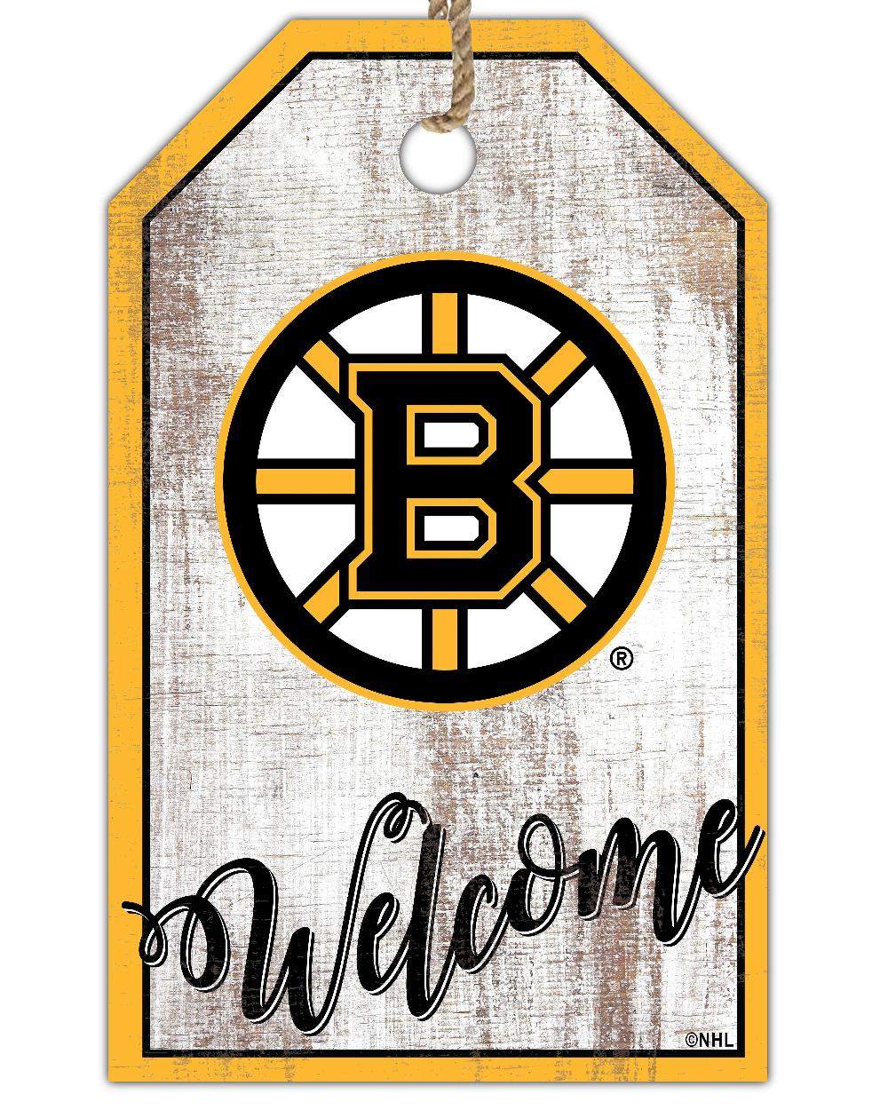 fan creations Boston Bruins Welcome 11x19 Tag