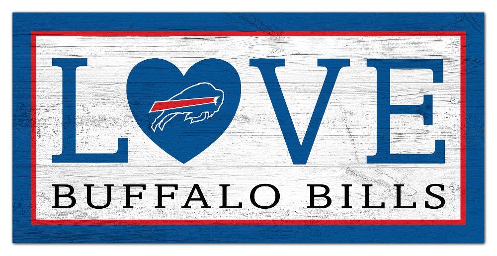 fan creations Buffalo Bills Love 6x12 Sign