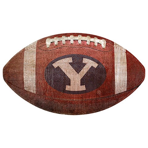 fan creations BYU 12" Football Shaped Sign