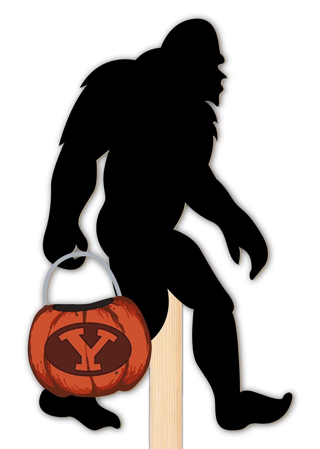 fan creations BYU Big Foot Halloween Yard Stake