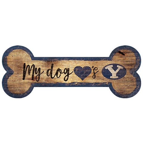 fan creations BYU Dog Bone Sign