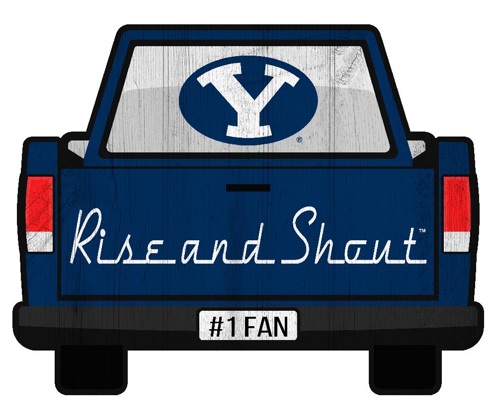 fan creations BYU Slogan Truck Back Vintage 12in