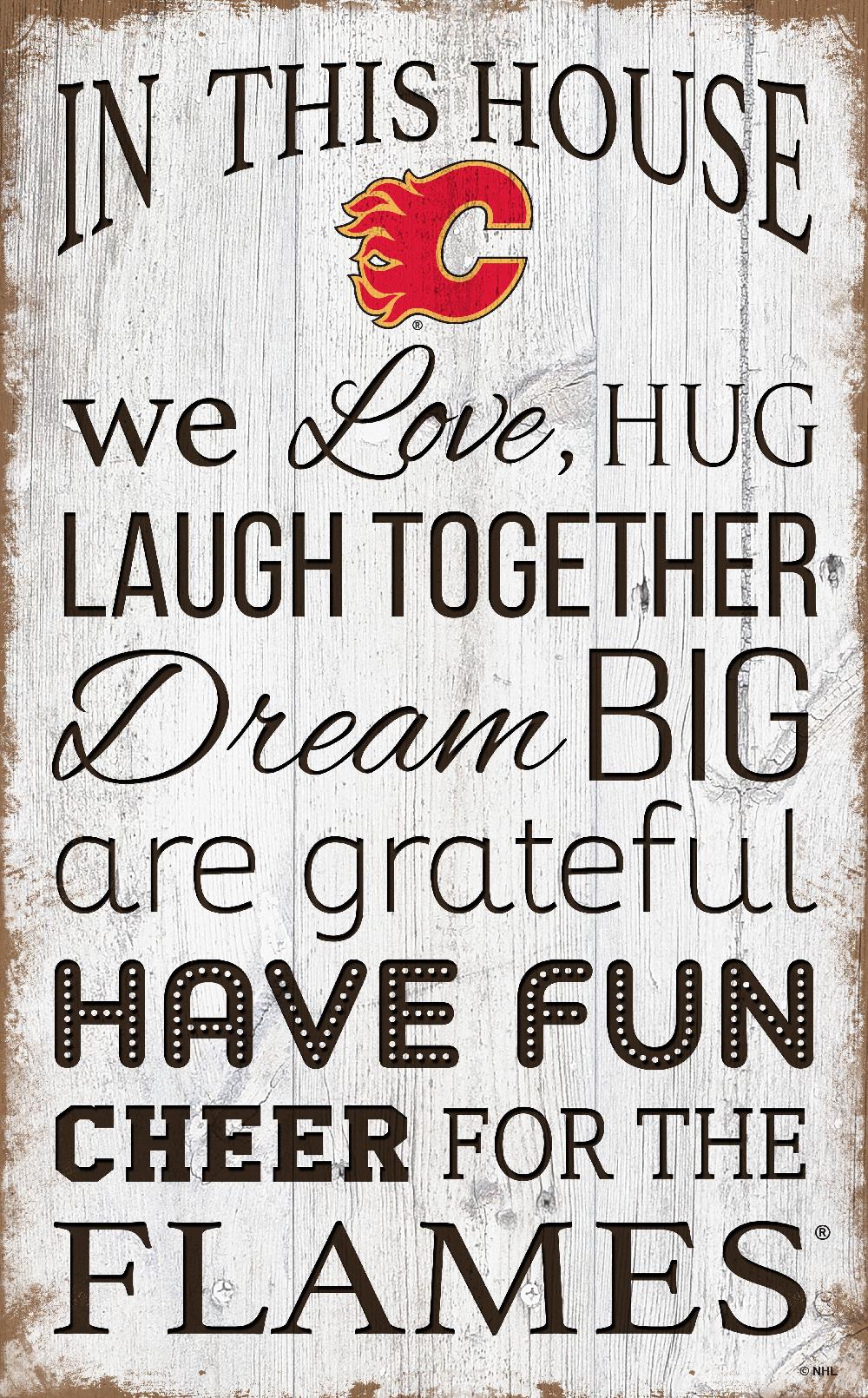 fan creations Calgary Flames In This House 11x19