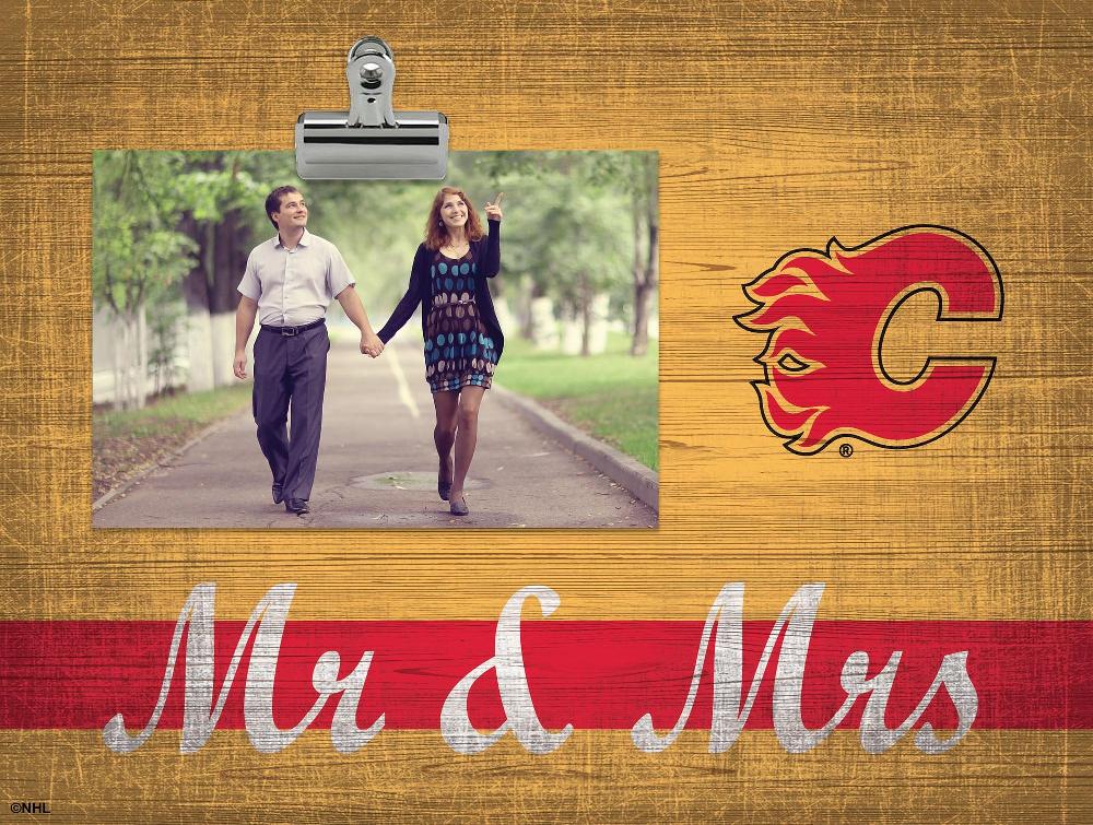 fan creations Calgary Flames Mr & Mrs Clip Frame