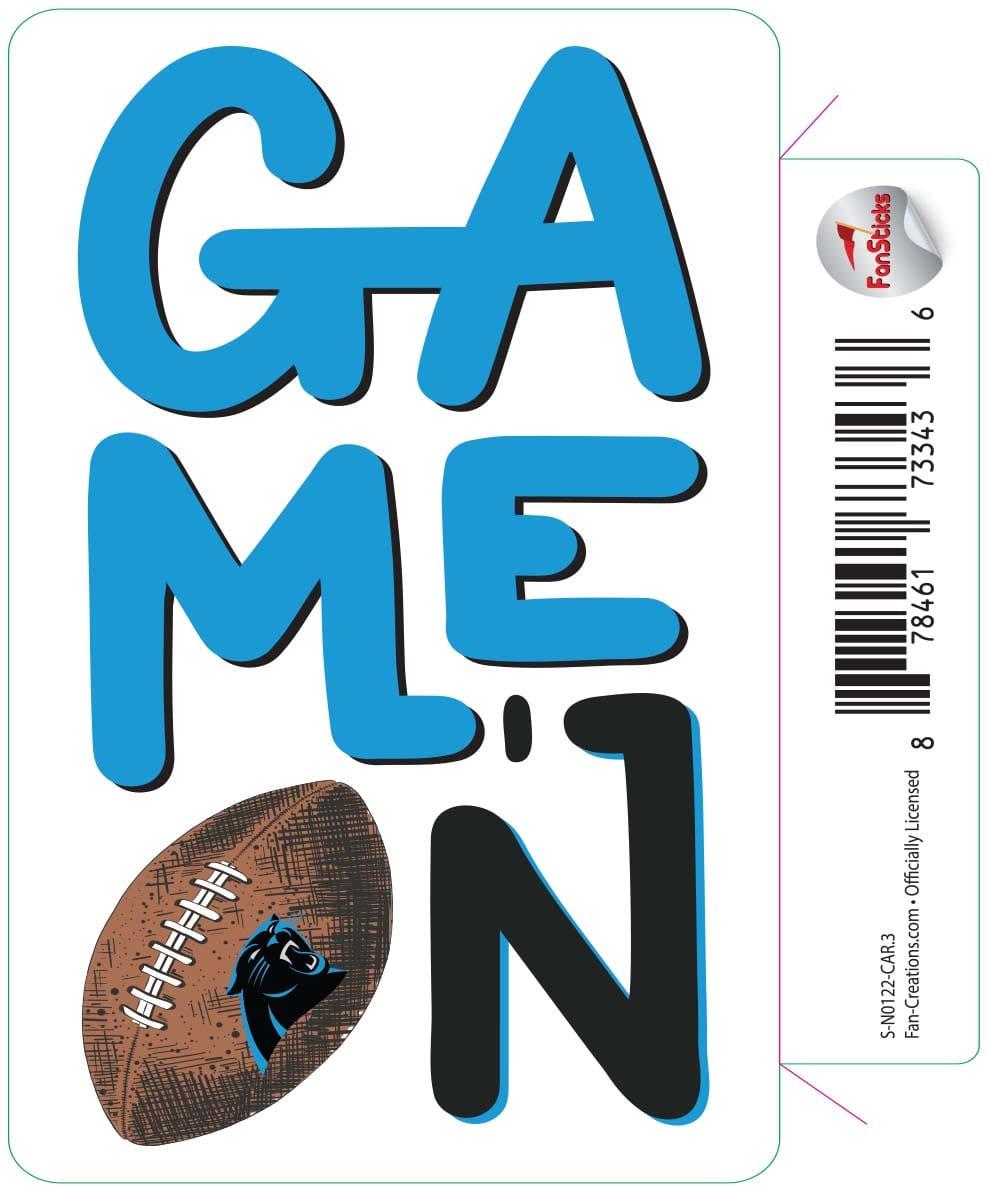 fan creations Carolina Panthers 3in Decal Game On