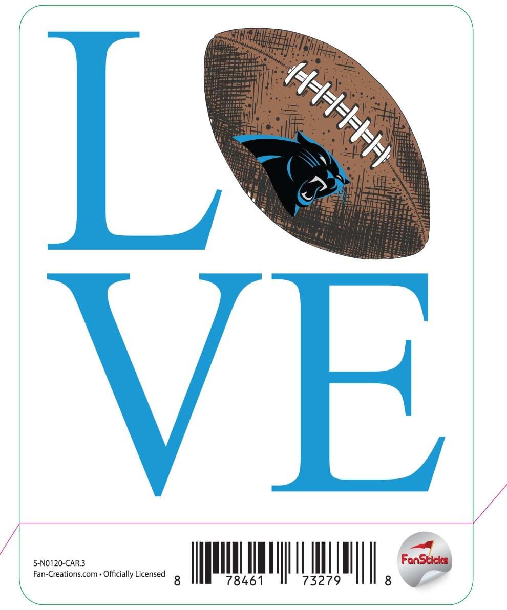 fan creations Carolina Panthers 3in Decal Love
