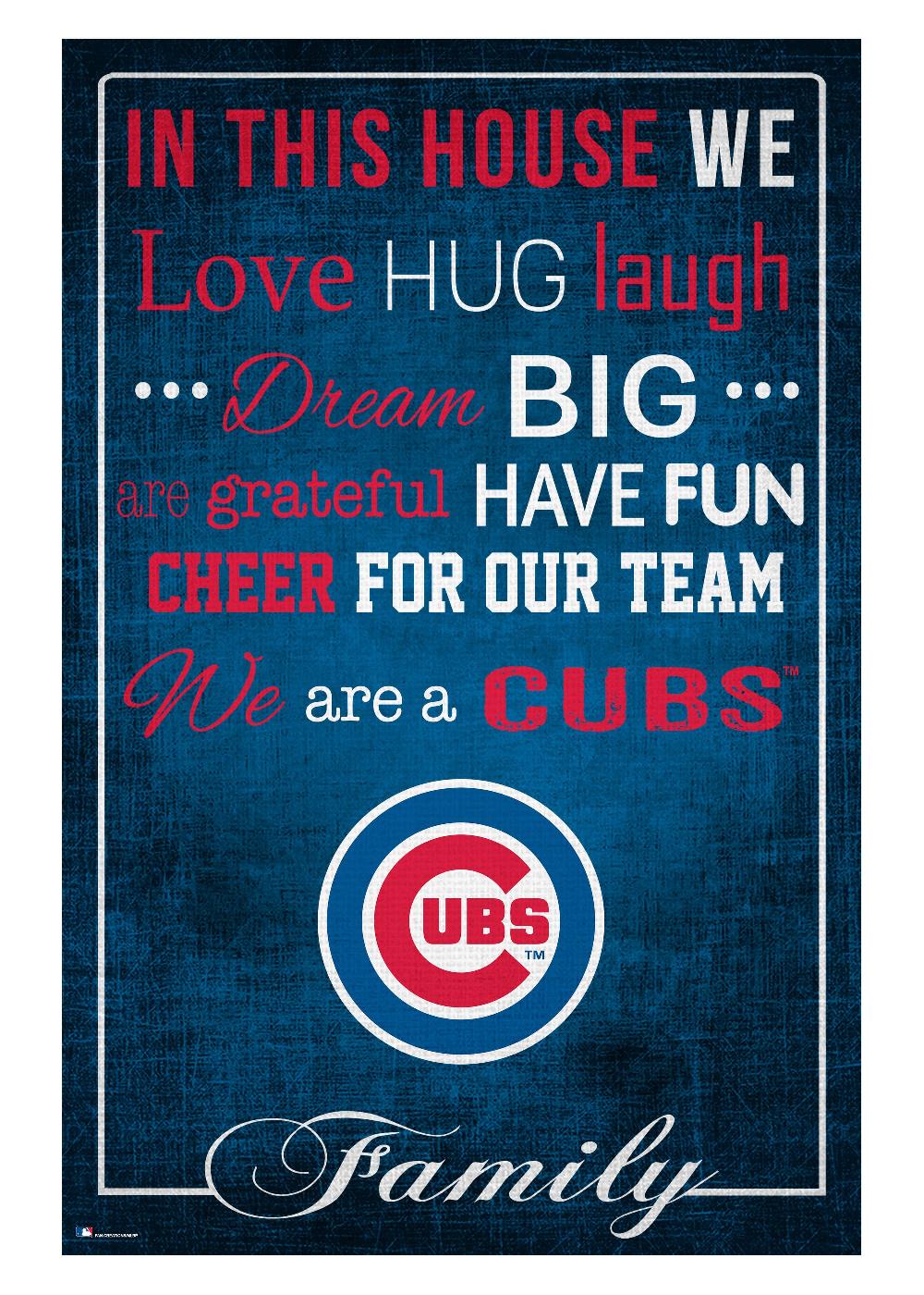 fan creations Chicago Cubs In This House 17x26