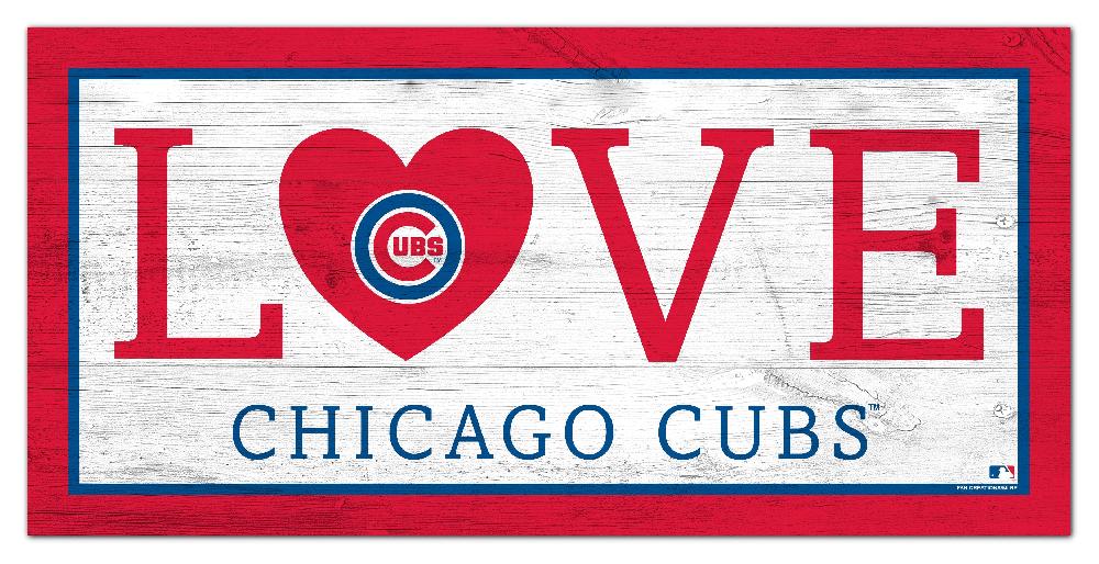 fan creations Chicago Cubs Love 6x12 Sign