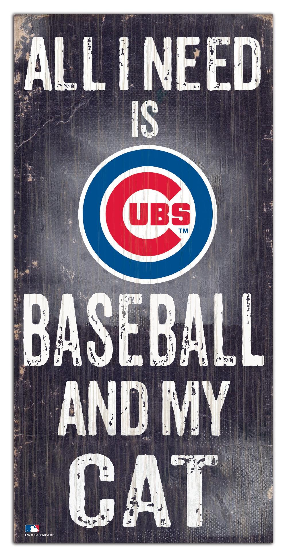 fan creations Chicago Cubs My Cat 6x12 Sign