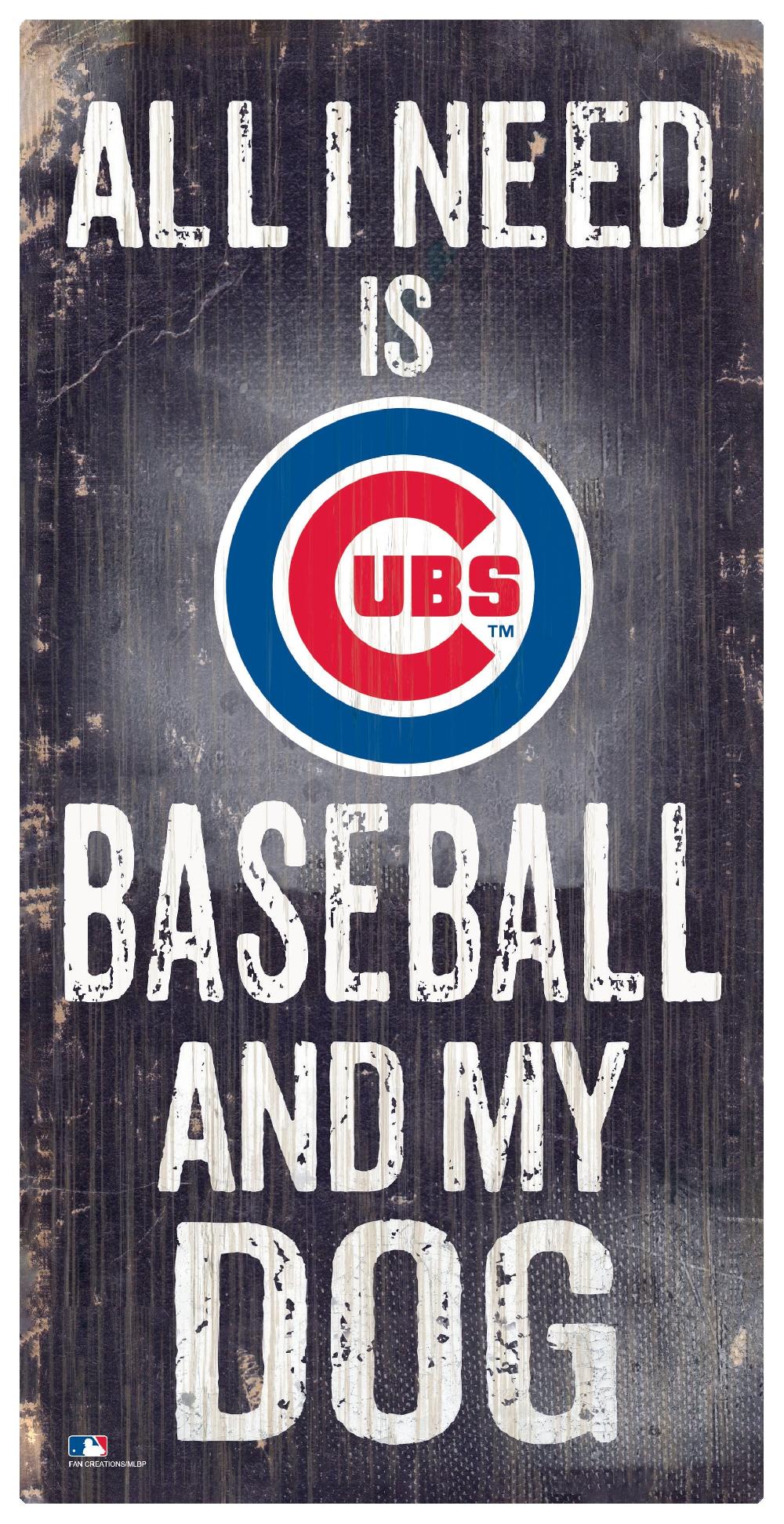 fan creations Chicago Cubs My Dog 6x12 Sign