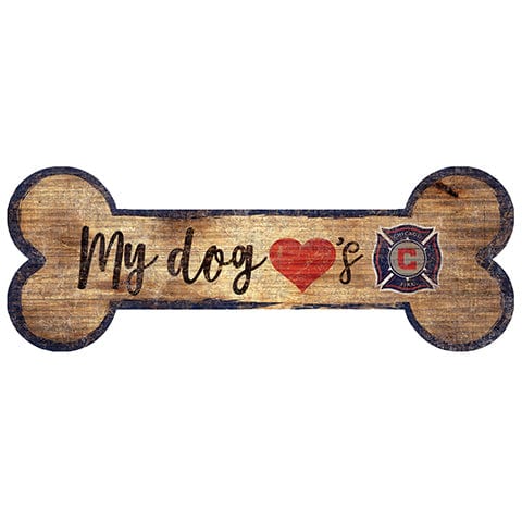 fan creations Chicago Fire Dog Bone Sign