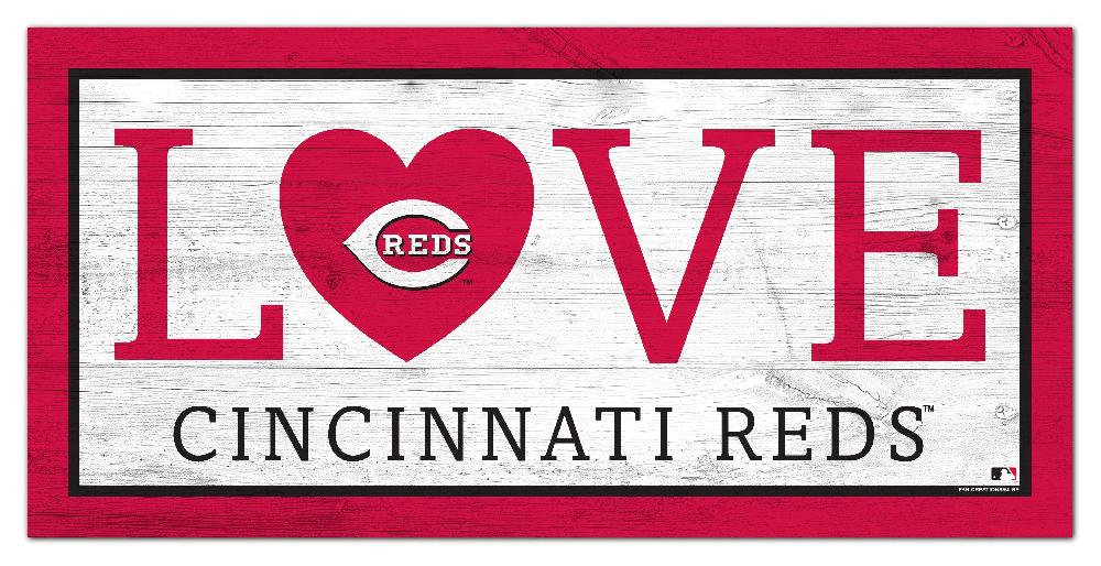 fan creations Cincinnati Reds Love 6x12 Sign