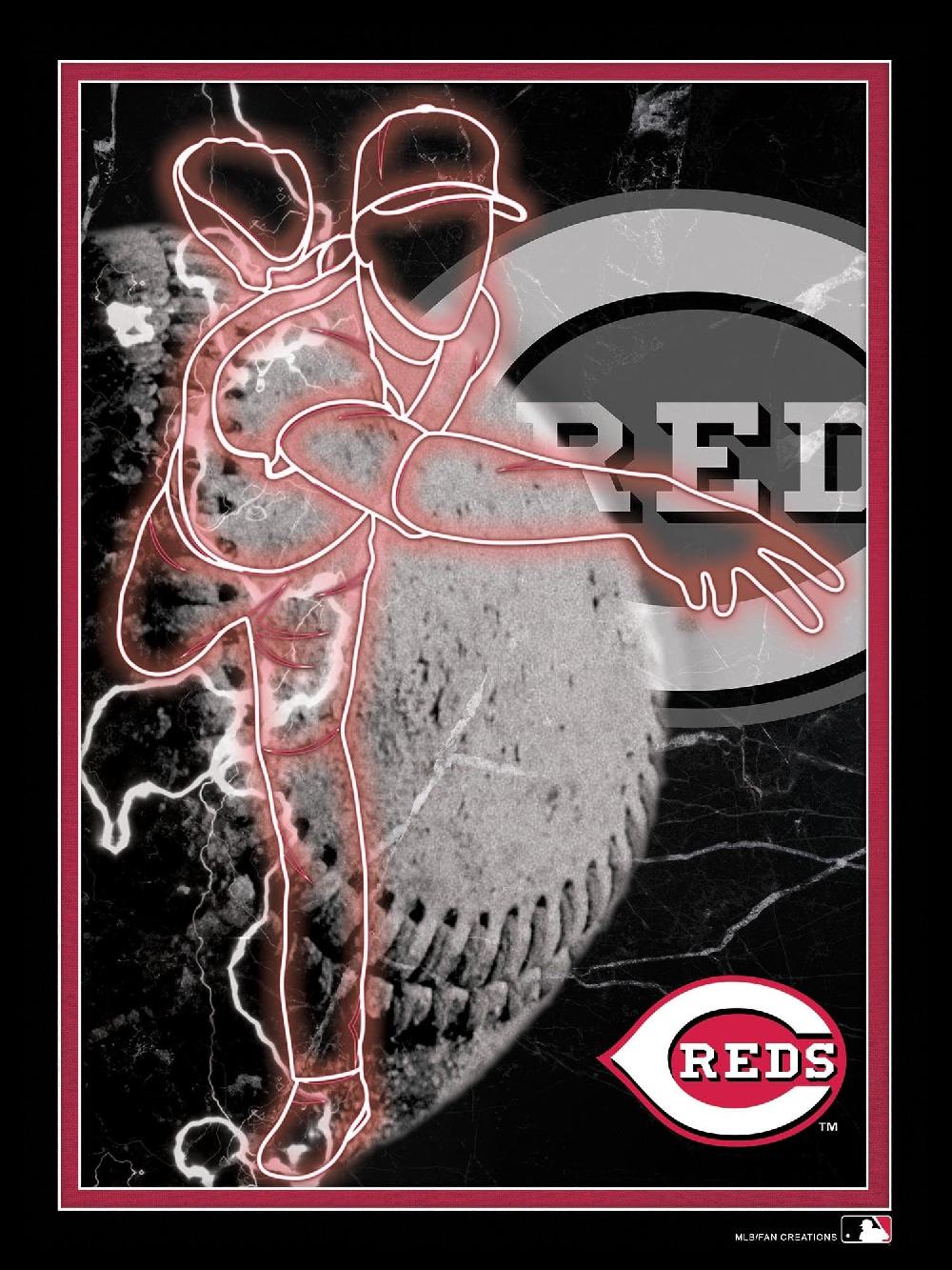 fan creations Cincinnati Reds Neon Player 12x16