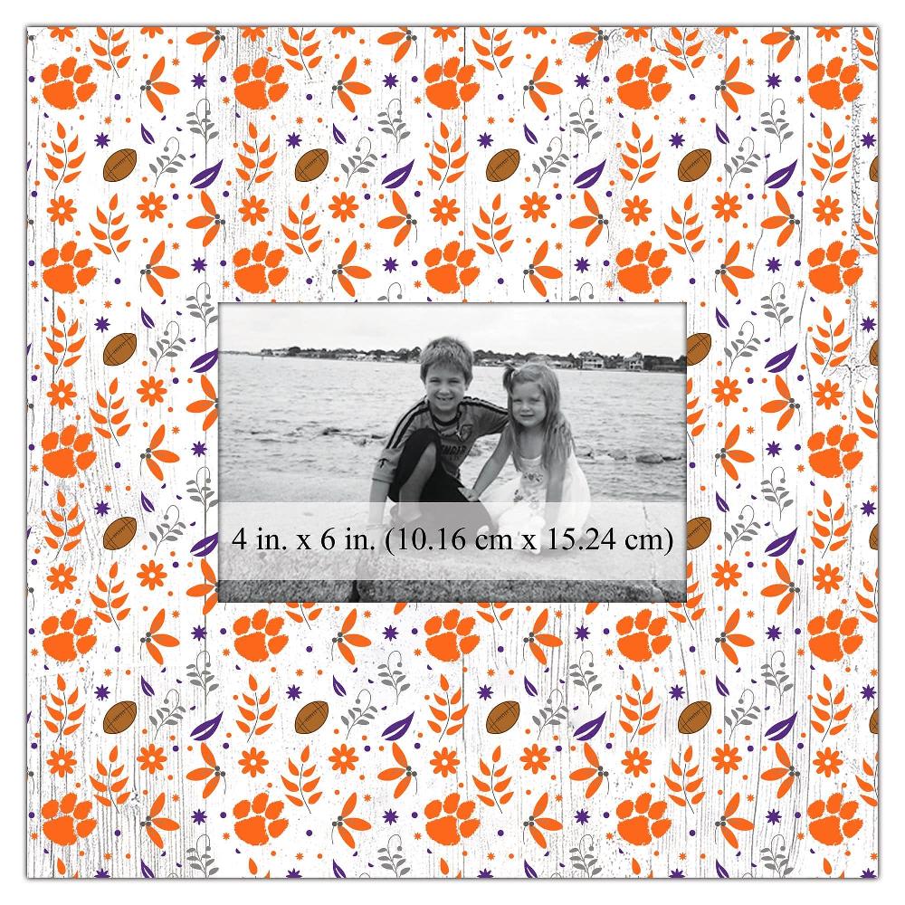 fan creations Clemson Floral Pattern 10x10 Frame