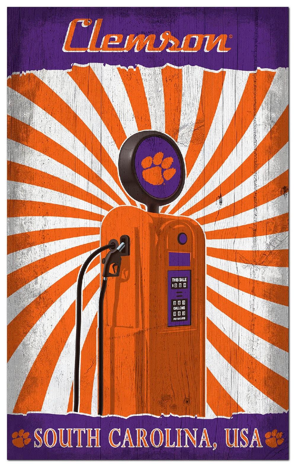 fan creations Clemson Retro Pump Location 11x19