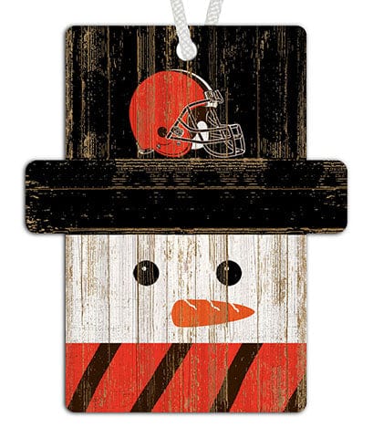 fan creations Cleveland Browns Snowman Ornament