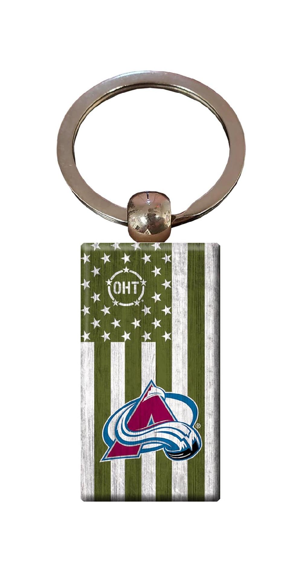 fan creations Colorado Avalanche OHT Flag Keychain