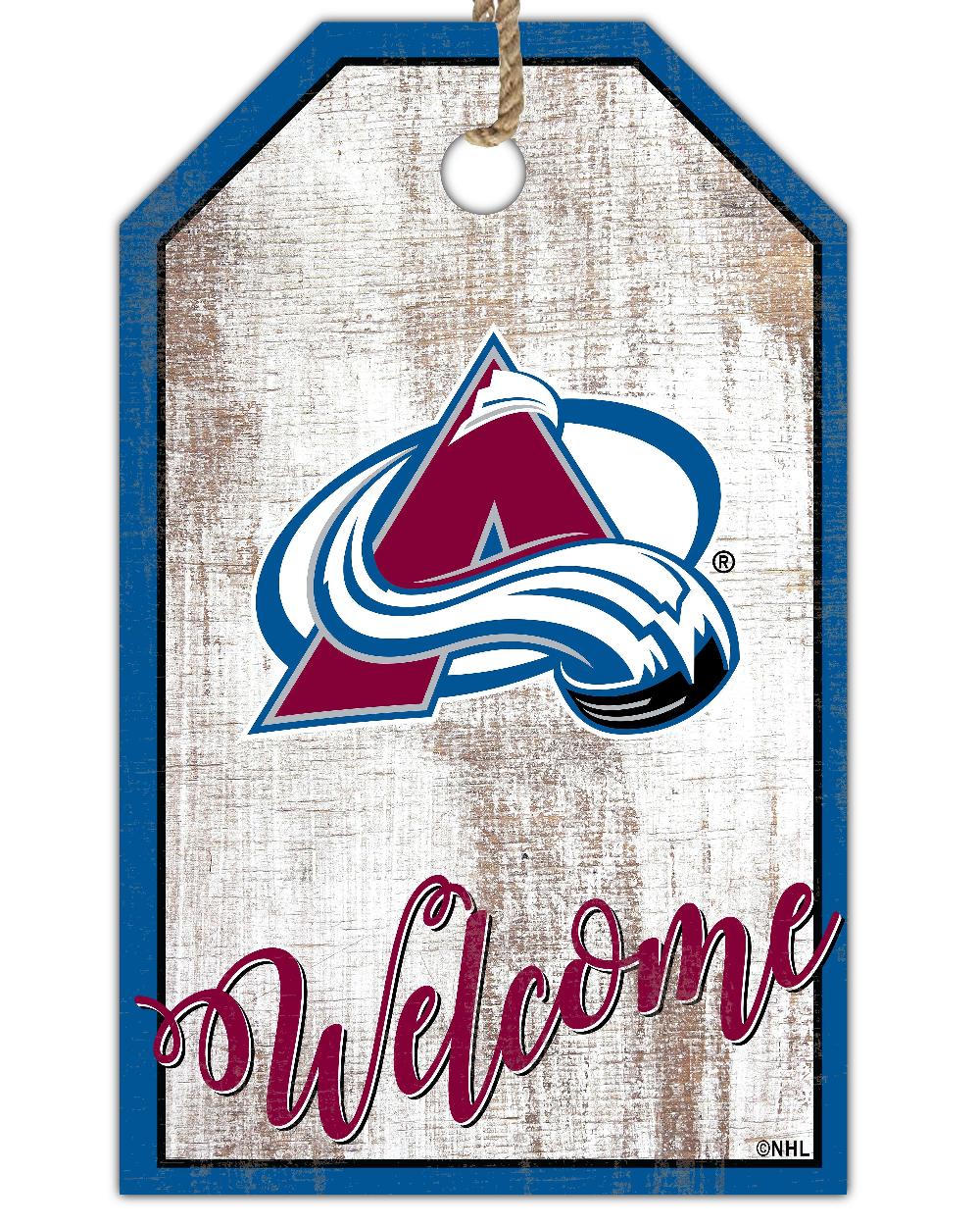 fan creations Colorado Avalanche Welcome 11x19 Tag