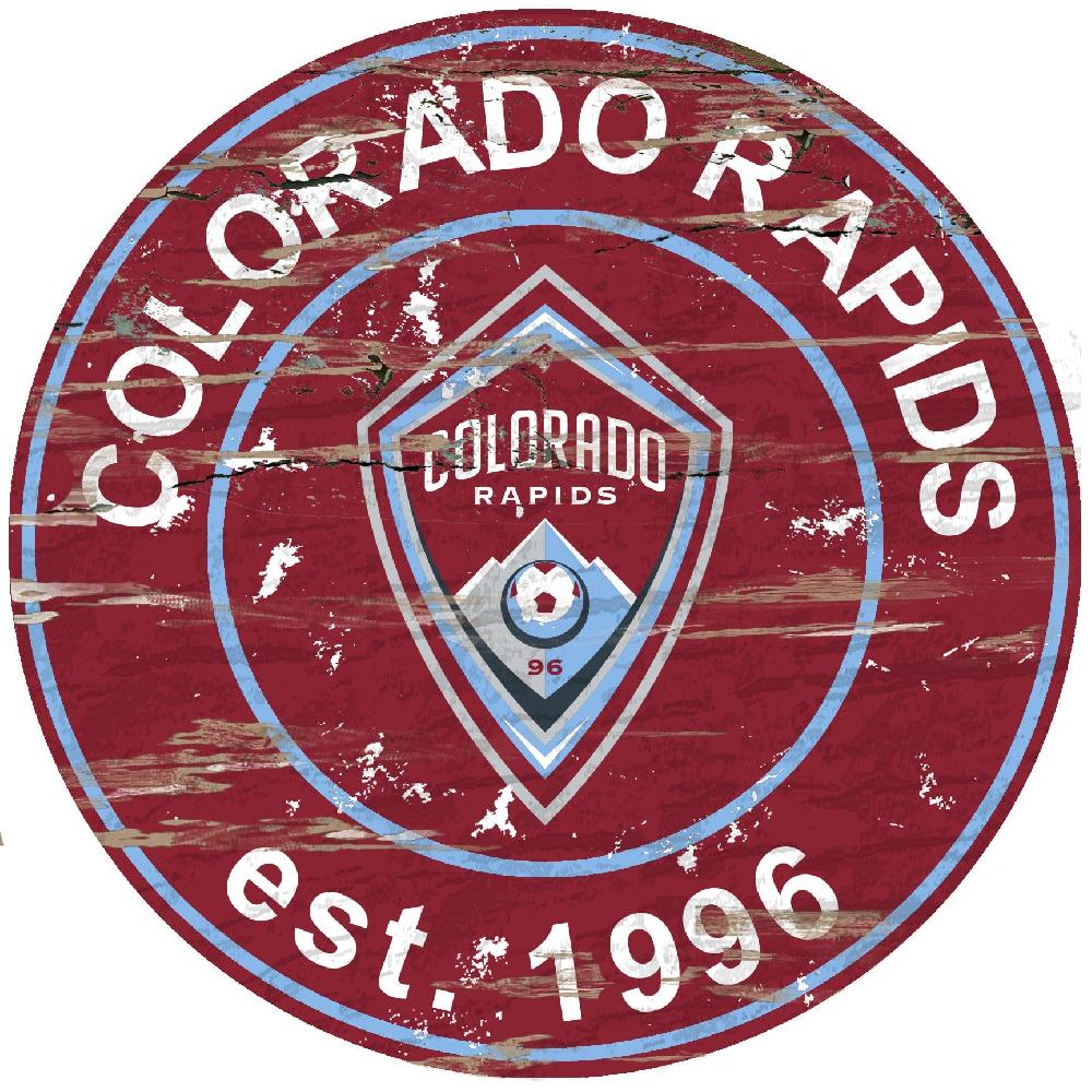 fan creations Colorado Rapids Distressed 24" Circle