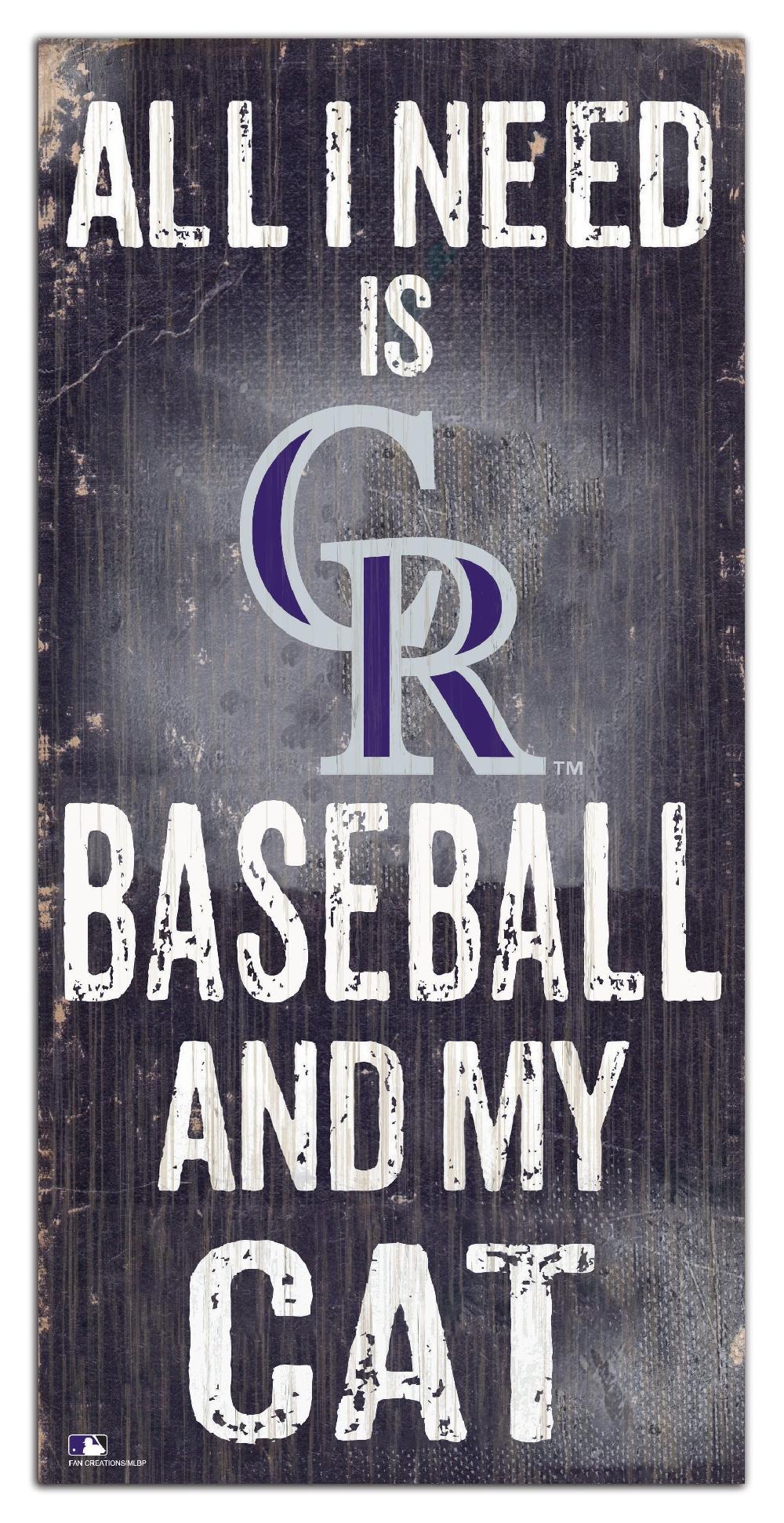 fan creations Colorado Rockies My Cat 6x12 Sign