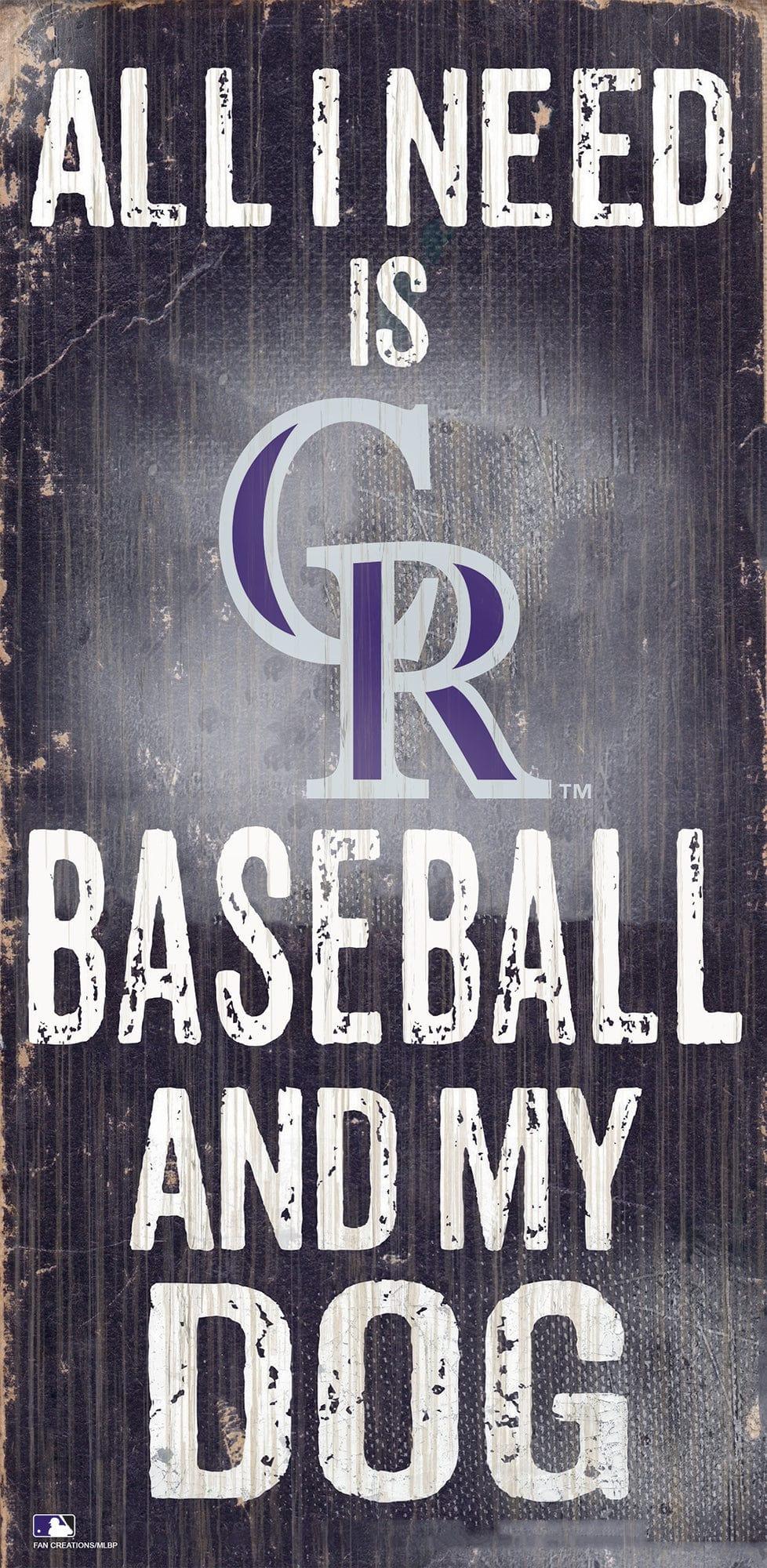 fan creations Colorado Rockies My Dog 6x12 Sign