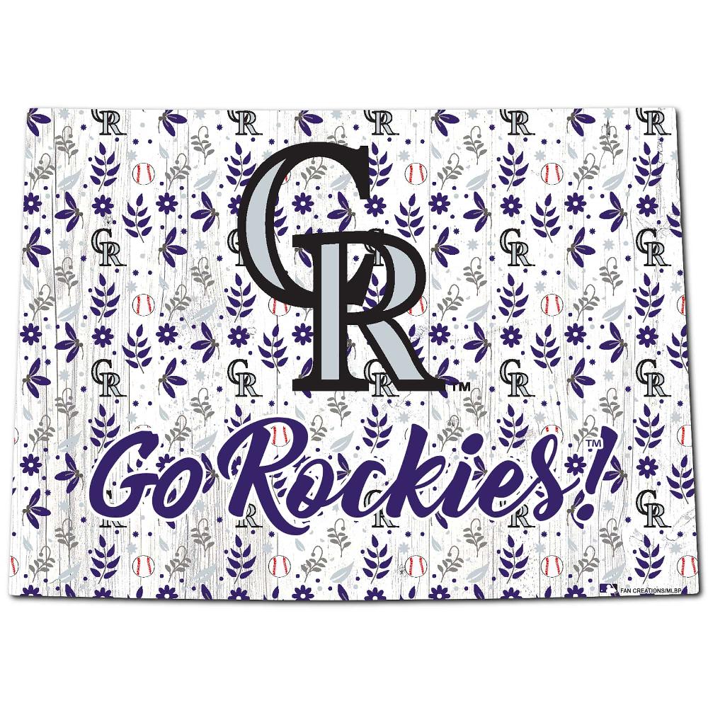 fan creations Colorado Rockies State Sign 24in