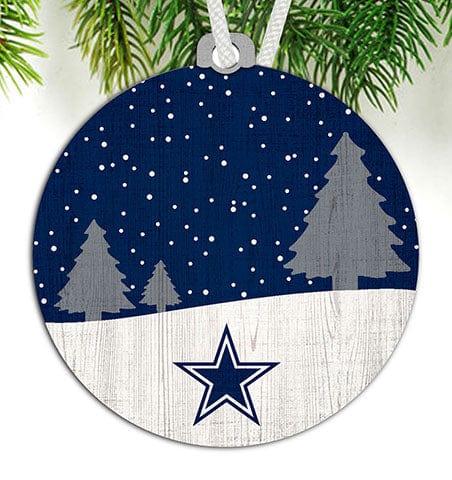 fan creations Dallas Cowboys Snow Scene Ornament