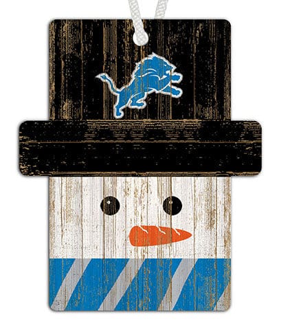 fan creations Detroit Lions Snowman Ornament